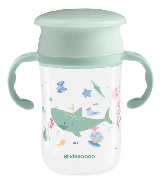 Imagen de Vaso De Entrenamiento Kikkaboo Deep Sea Mint 360º, 300 Ml Verde Claro Ballena