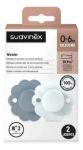 Imagen de Suavinex, Chupete Silicona, 0-6 Meses, 2 Pack, Azul