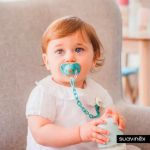Imagen de Chupete Suavinex. Fisio. Sx Pro 6-18m Gold Celeste Período De Edad 6-18 Meses