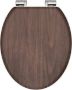 Imagen de Tapa inodoro MDF nogal herrajes cromados-Ynter Industrial
