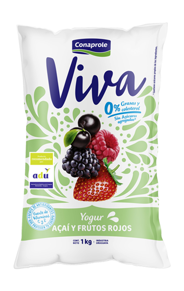 Imagen de Yogurt Conaprole Viva Acai y Fr. Rojos 1 lt 0%