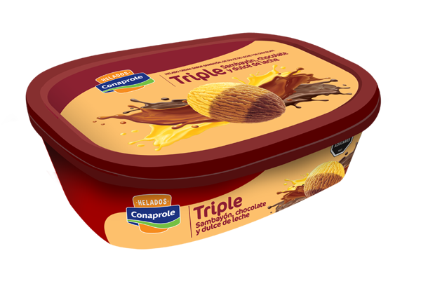 Imagen de Helado Conaprole Triple Sambayon Dulce de Leche y Chocolate 1l