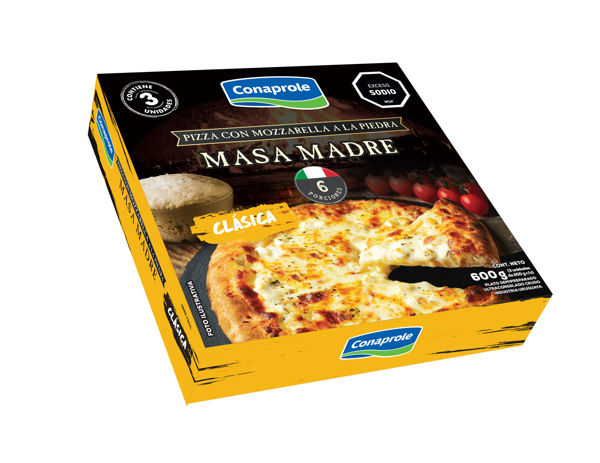 Imagen de Pizza Muzzarella Conaprole Masa Madre 3x200gr