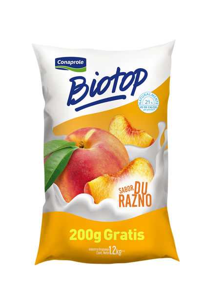 Imagen de Yogurt Bebible Conaprole Biotop Durazno 1.2 lt