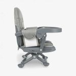 Imagen de Asiento Silla De Comer Pappo Kikkaboo Elevador Portatil Color Gris Oscuro Darkgrey