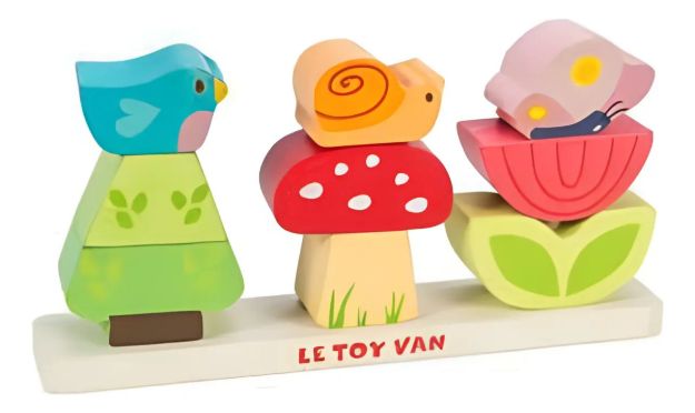 Imagen de Juego Jardín Encastre Apilable Didáctico Madera Bebes 12m+ Multicolor