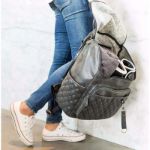 Imagen de Mochila Maternal Ecocuero Negra Little Company Con Cambiador Negro Relieve