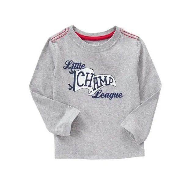 Imagen de Remera Crazy8 Gris Litlle Champion Algodon Mangas Largas Plateado Champion 4t Liso