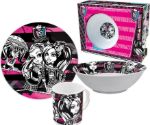 Imagen de Juego De Platos Y Taza Monster High School Para Niños Negro Liso