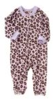 Imagen de Enterito Pijama Con Pie Crazy8 Microfibra Bebés Animal Print Rosa 1