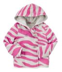 Imagen de Campera De Abrigo Con Capucha Crazy8  Zebra Rosa Nenas Rosa Pálido M Rayas