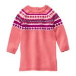 Imagen de Vestido Tejido Sweater Mangas Largas Crazy8 Algodón Niñas Salmón-fucsia 4t