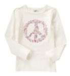 Imagen de Remera Crazy8 Beige Mangas Largas Nena Floral Algodón Crema Floreado Xs Liso