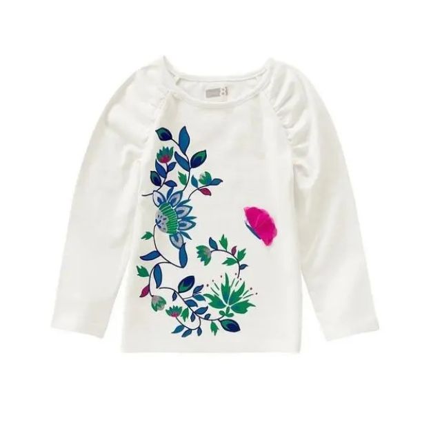 Imagen de Remera Crazy8 Blanca Floral Toddler Blanco 2t