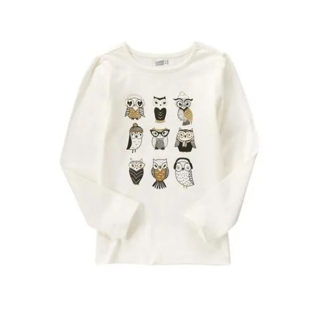 Imagen de Remera Crazy8 Crema Buhos Crema S