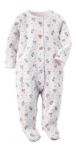 Imagen de Enterito Pijama Con Pie Blanco Floral Nena Algodon Blanco 9 Meses