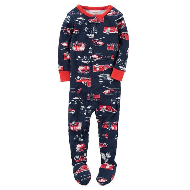 Imagen de Enterito Pijama Carter´s Con Pie Camión De Bomberos 24 Meses Azul Oscuro 24 Meses