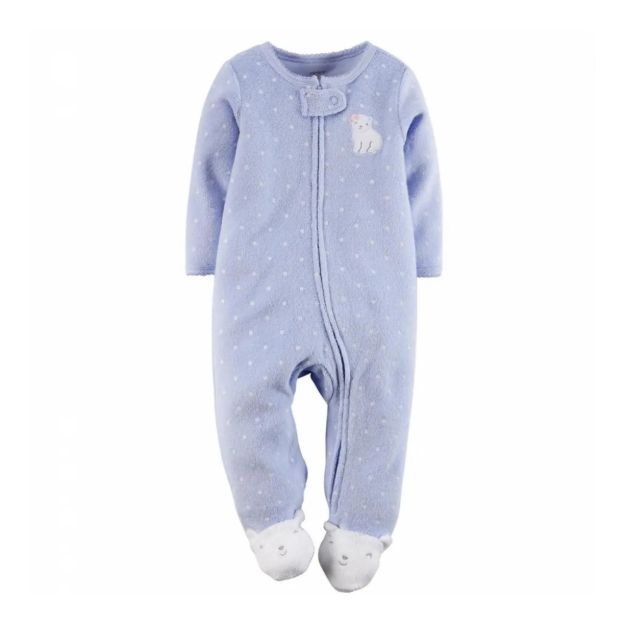 Imagen de Enterito Pijama Carter´s Con Pie Oso Polar 9 Meses Plush Lavanda 9 Meses