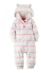 Imagen de Enterito Pijama Carter´s Azteca Con Capucha Y Orejitas 3d  Blanco/rojo 12 Meses