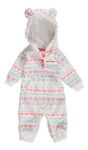 Imagen de Enterito Pijama Carter´s Azteca Con Capucha Y Orejitas 3d  Blanco/rojo 12 Meses