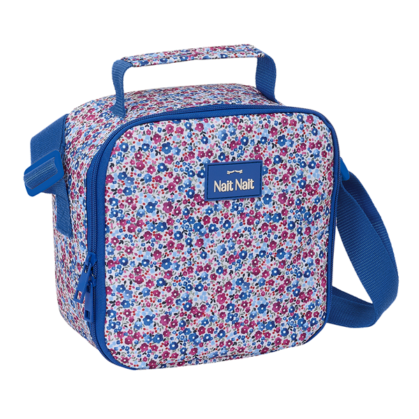 Imagen de Lunchera Termica Safta Flores Azul 20cm