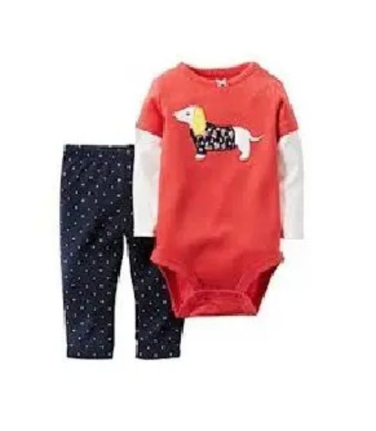 Imagen de Conjunto Carter´s Calza Y Body Mangas Largas Perrito