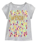Imagen de Remera Manga Corta Algodón Gris Awesome Crazy8 Niñas Verano Plateado 5t Geométrico