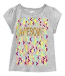 Imagen de Remera Manga Corta Algodón Gris Awesome Crazy8 Niñas Verano Plateado 5t Geométrico