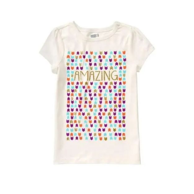 Imagen de Remera Amazing Crema Mangas Cortas Crazy8 Niñas Algodón Crema Xs Liso
