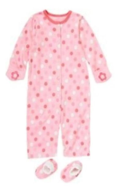 Imagen de Enteritos Pijamas C/ Puños Sin Pie Y Escarpines Bebés Crazy8 Rosa 0-6 Meses