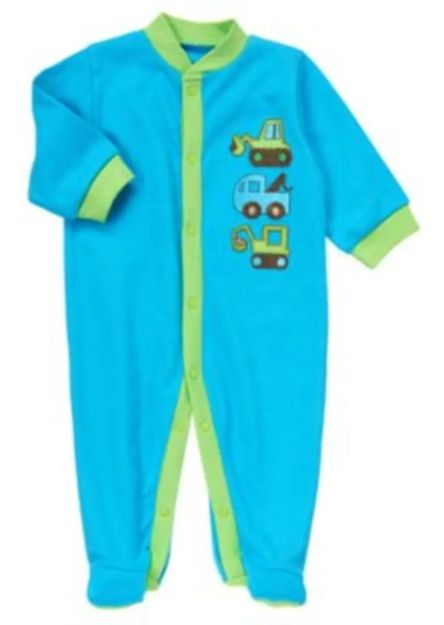 Imagen de Enteritos Pijamas Con Pie Crazy8 Azul Bebés 6 A 9 Meses Cyan 6-9 Meses