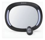 Imagen de Espejo Retrovisor Asiento Auto Luz Led Control Remoto Bebes Negro