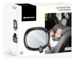 Imagen de Espejo Retrovisor Asiento Auto Luz Led Control Remoto Bebes Negro