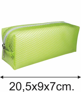 Imagen de Cartuchera rectangular 1 cierre transparente tipo red