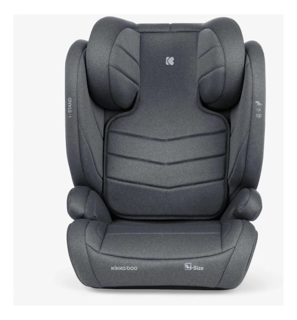 Imagen de Booster Con Respaldo Isofix Niños 15 A 36 Kg Kikkaboo Gris Color Negro