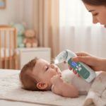 Imagen de Aspirador Nasal Electrico C/ Luz Recargable Bebes Kikkaboo Verde Claro