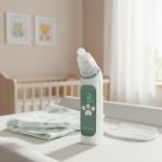 Imagen de Aspirador Nasal Electrico C/ Luz Recargable Bebes Kikkaboo Verde Claro