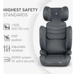 Imagen de Booster Con Respaldo Isofix Niños 15 A 36 Kg Kikkaboo Gris Color Negro