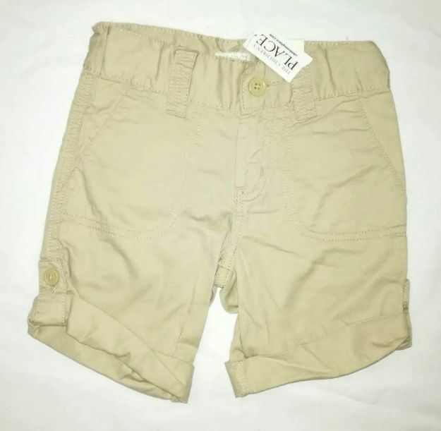 Imagen de Short Corto Bermuda Beige Bolsillos Algodón Niñas  Beige Liso 5