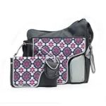 Imagen de Bolso Cartera Maternal System Jjcole Accesorios Impermeable Gris Floreado