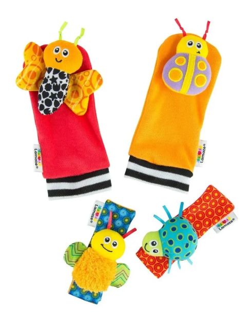 Imagen de Sonajeros Con Texturas Tela Para Manos Y Pies Bebés Lamaze