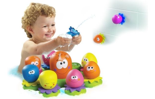 Imagen de Pulpitos Para El Agua Tomy Flotadores Baño Bebés Colores