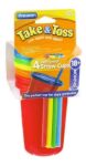Imagen de Set De 4 Vasos Con Sorbitos Y Tapas The First Year 296ml Multicolor Liso