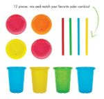 Imagen de Set De 4 Vasos Con Sorbitos Y Tapas The First Year 296ml Multicolor Liso