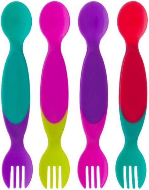 Imagen de Set 4 Piezas The First Year 2 En 1 Cucharas Tenedores 9m+