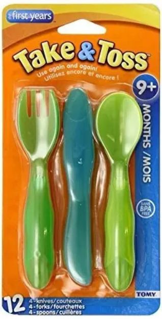 Imagen de Set De 12 Pcs Cuchara Cuchillo Tenedor The First Year Bebés
