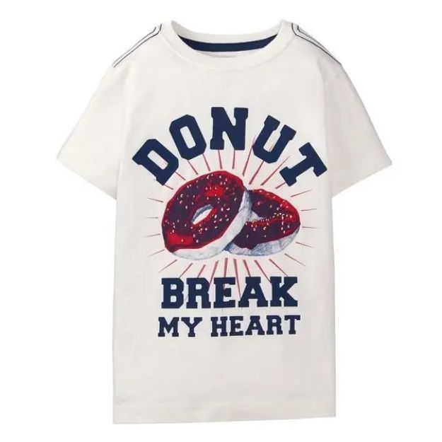 Imagen de Remera Blanca Donut Mangas Corta Crazy8 Algodón Verano Niños Blanco Xl Liso