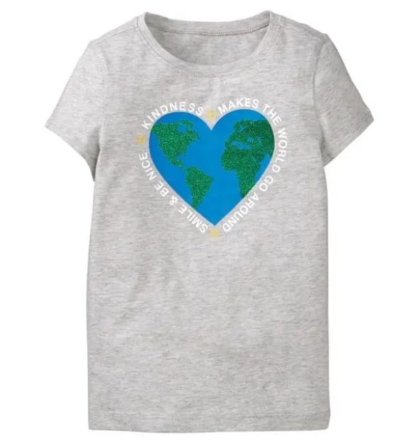 Imagen de Remeras Mangas Cortas Crazy8  Algodón Mundo Gris Niños Gris Claro Xl Liso