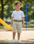 Imagen de Short Bermuda Beige Con Pretina Cordón Crazy8  Algodón Bebes Nude 5t