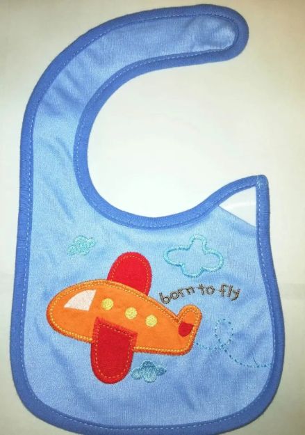 Imagen de Baberos De Tela Con Velcro Para Bebés 0 Meses Nuevos Animales Azul 0 Meses